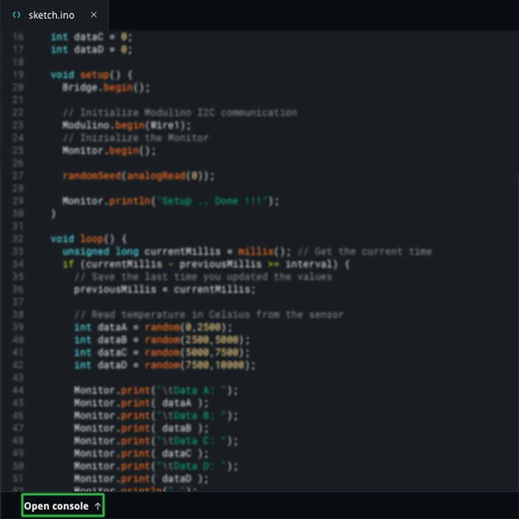 open console