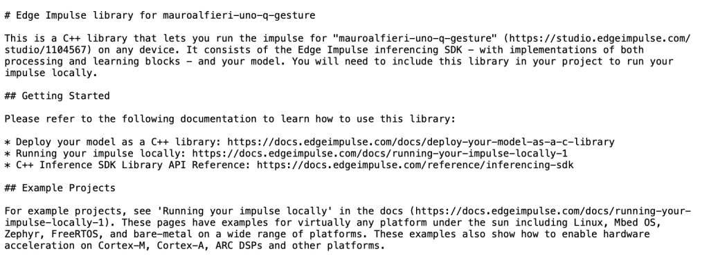 Edge AI con Arduino UNO readme