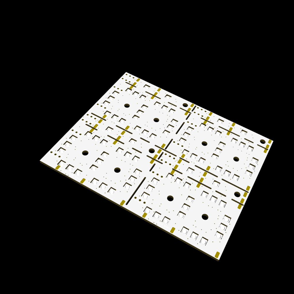 neoClock PCB 7 a segmenti 3D fronte top led