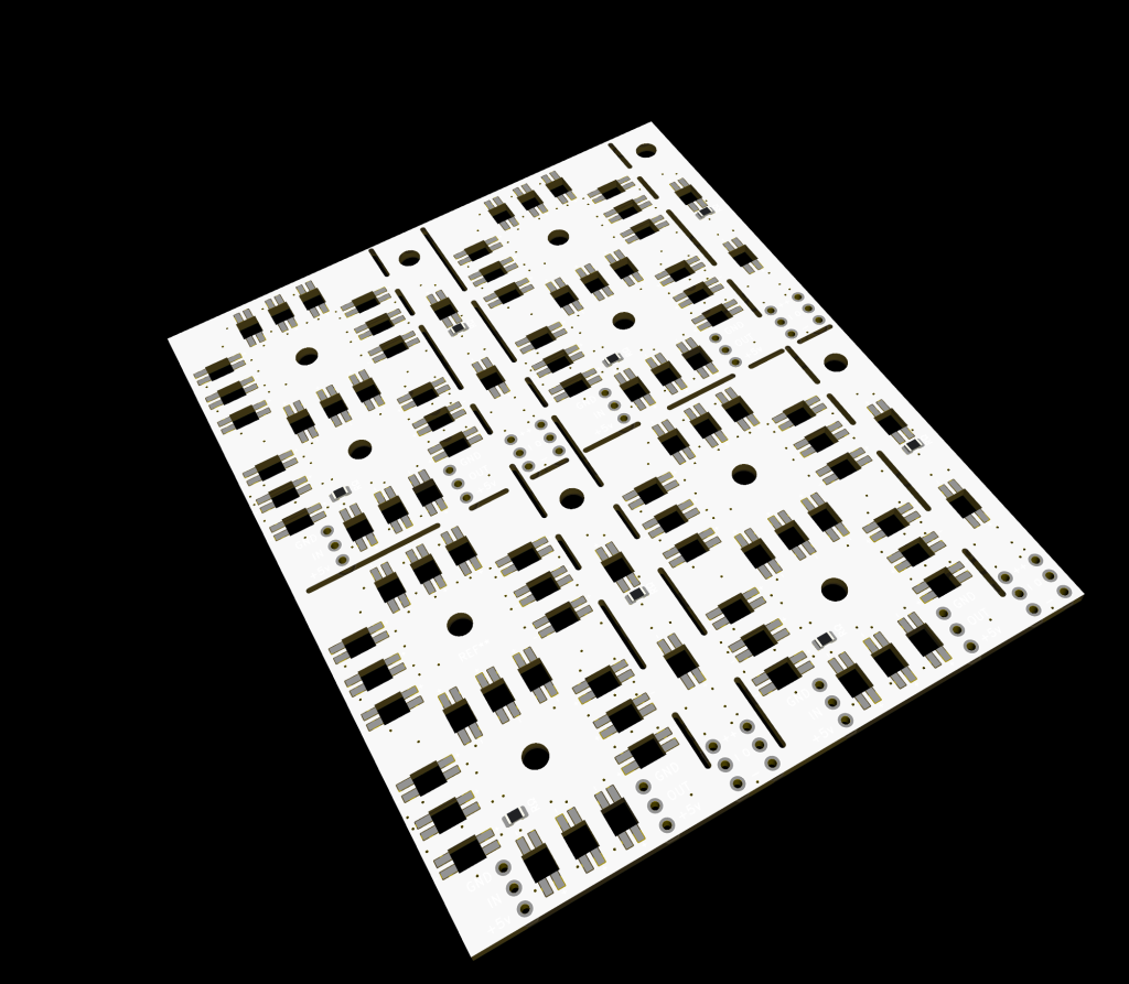 neoClock PCB 7 a segmenti 3D fronte top no led