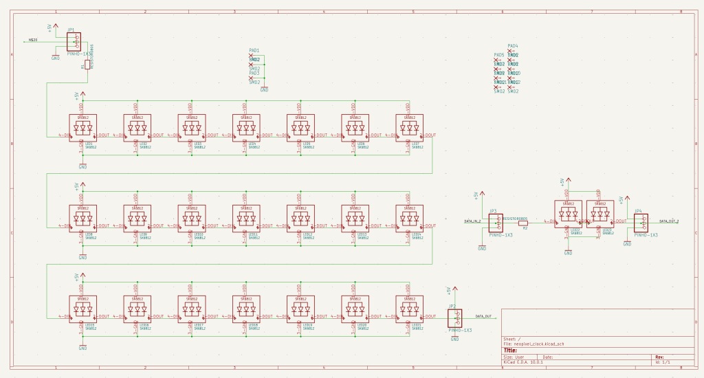 neoClock PCB 7 a segmenti schema